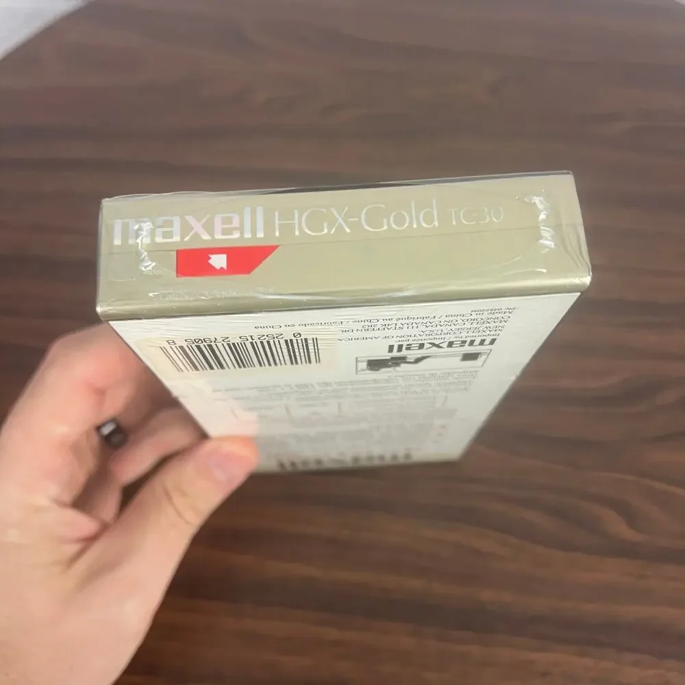 Sealed Maxell HGX-Gold TC-30 VHS-C Camcorder Videocassette 3-Pack Retro Vintage